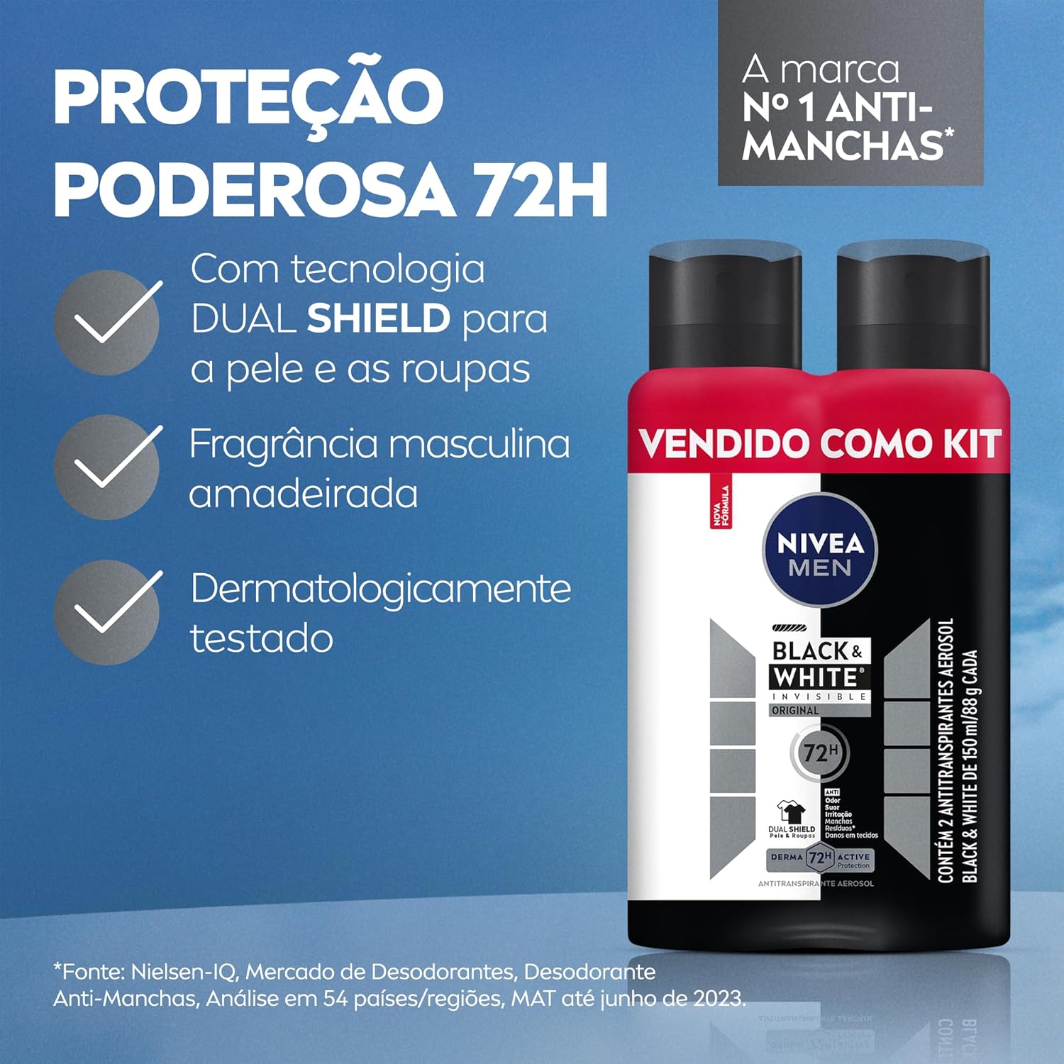 Ajuda a sustentar os diferenciais técnicos do produto, especialmente duração e anti-odor.