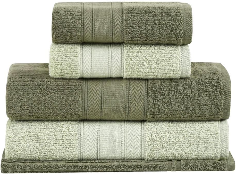 Buddemeyer Jogo de Toalhas Melissa Extra Soft Banho Verde/Verde Claro 5Pç