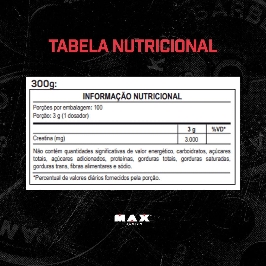 Pontos de confiança do produto, como marca, tipo de creatina e atributos do rótulo.