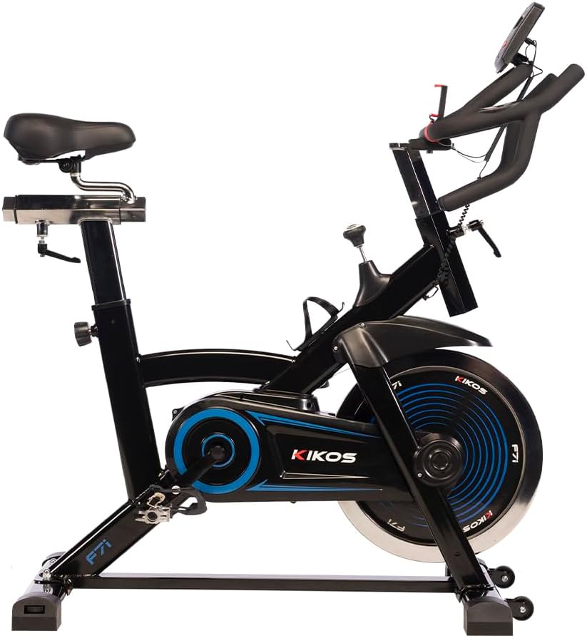 Bicicleta Ergométrica Spinning Kikos F7I Fitness Cardio Musculação com Roda de Inércia de 14Kg. Silenciosa, Resistente e Ajustável; Assento e Guidão Reguláveis; Ideal para Seus Treinos.