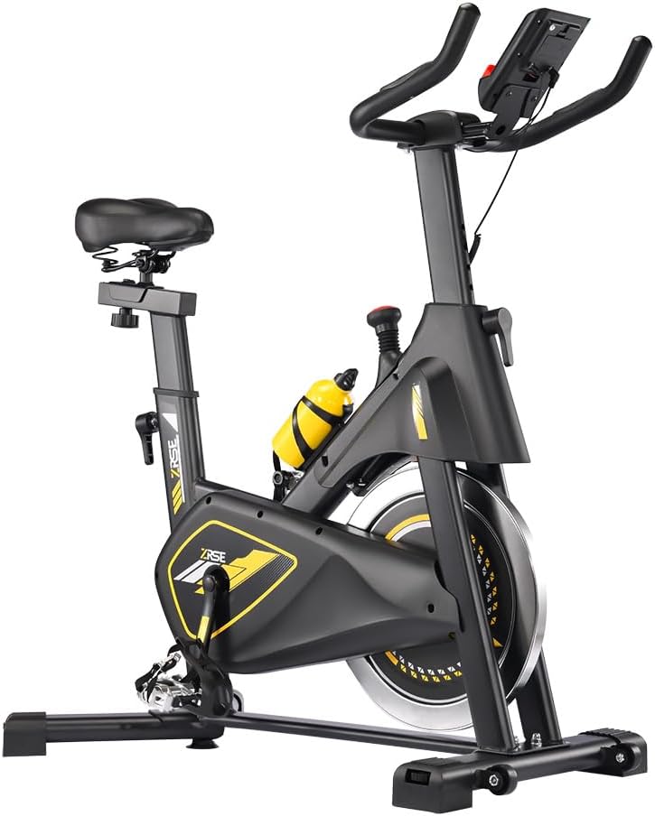 Bicicleta Ergométrica Spinning Magnética Roda de Inércia 10Kg | Suporte Até 160Kg; Base Reforçada; Painel Multifuncional; Assento e Guidão Ajustáveis; Pedais de Alumínio