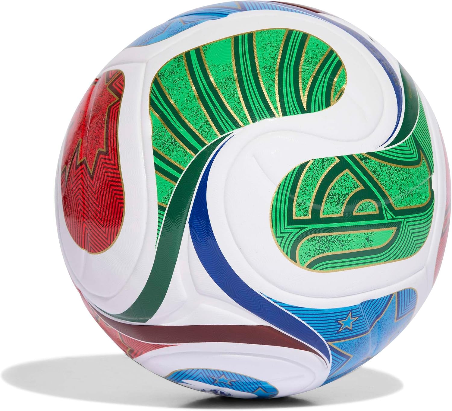 Ajuda a destacar o desenho fluido da bola e a construção visual que remete à linha oficial da Copa do Mundo FIFA 26.