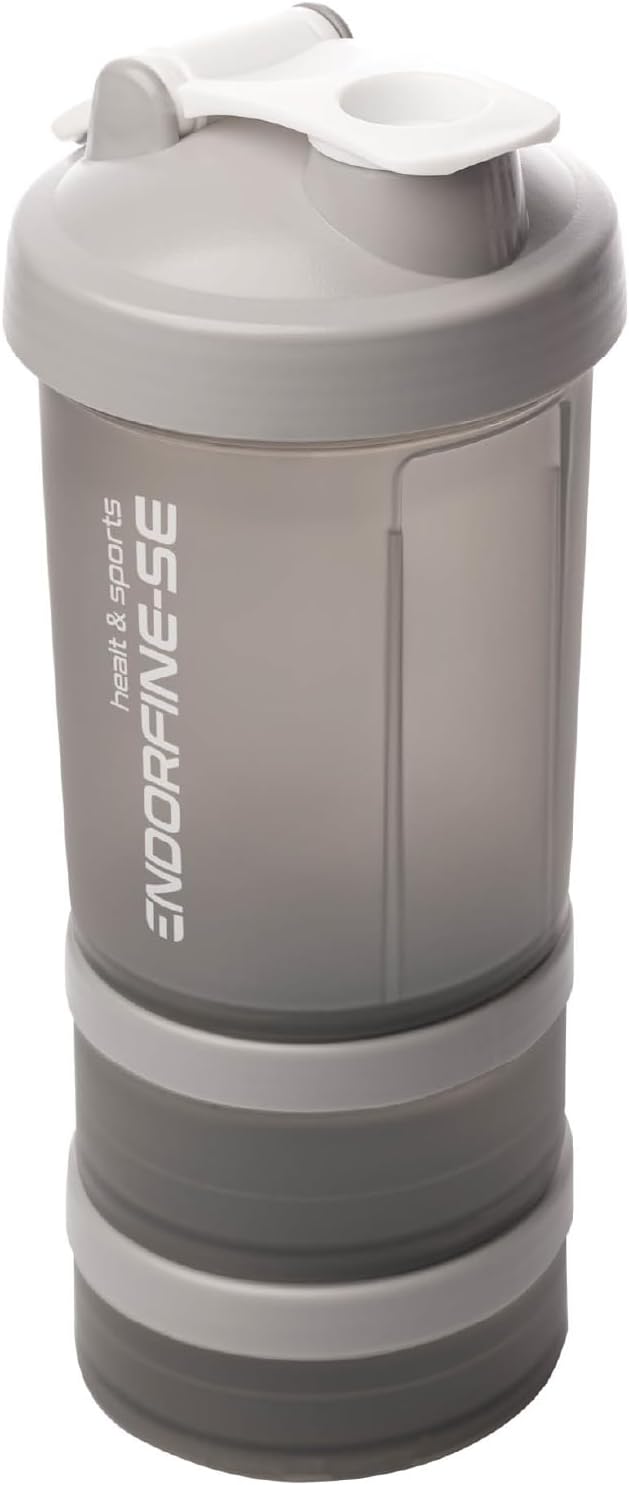 Lyor - Coqueleira Shaker 3 Em 1 - Performance Cinza 650Ml
