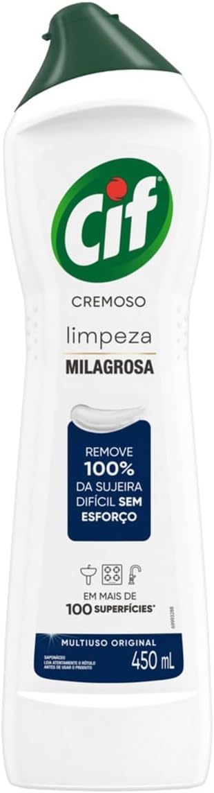 Cif Cremoso Limpeza Milagrosa Remove 100% da Sujeira 450 Ml