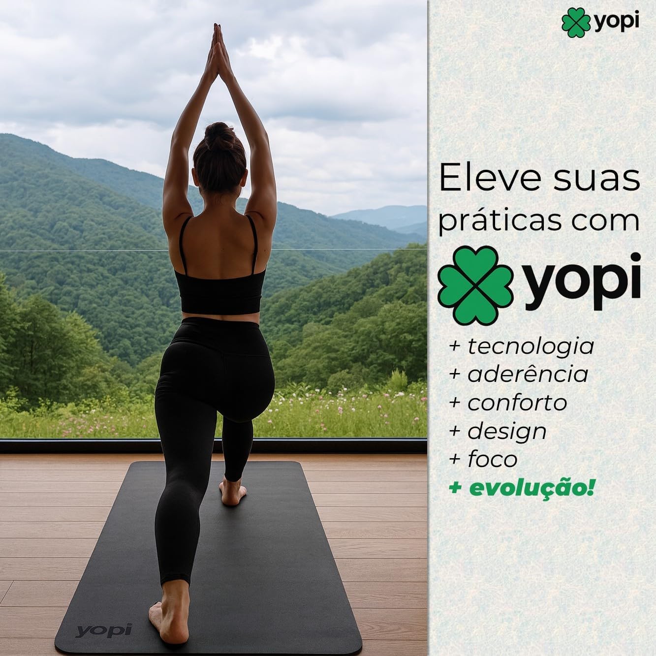 Destaca a espessura de 6 mm e a sensação de densidade/conforto, útil para avaliar amortecimento e apoio.