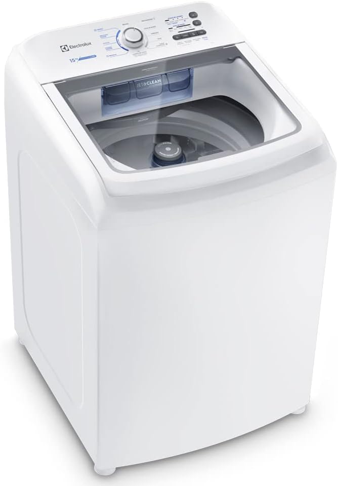 Máquina de Lavar Electrolux 15Kg Branca Essential Care com Cesto Inox e Jet&Clean (LED15) - 127V