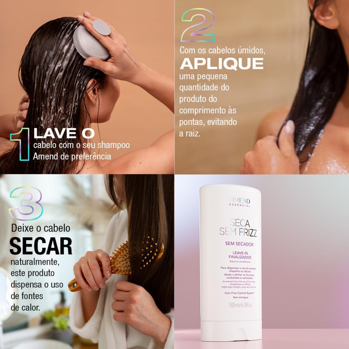 Serve para evidenciar claims como sem perfume, sem glúten, antifrizz ou proteção contra ressecamento.