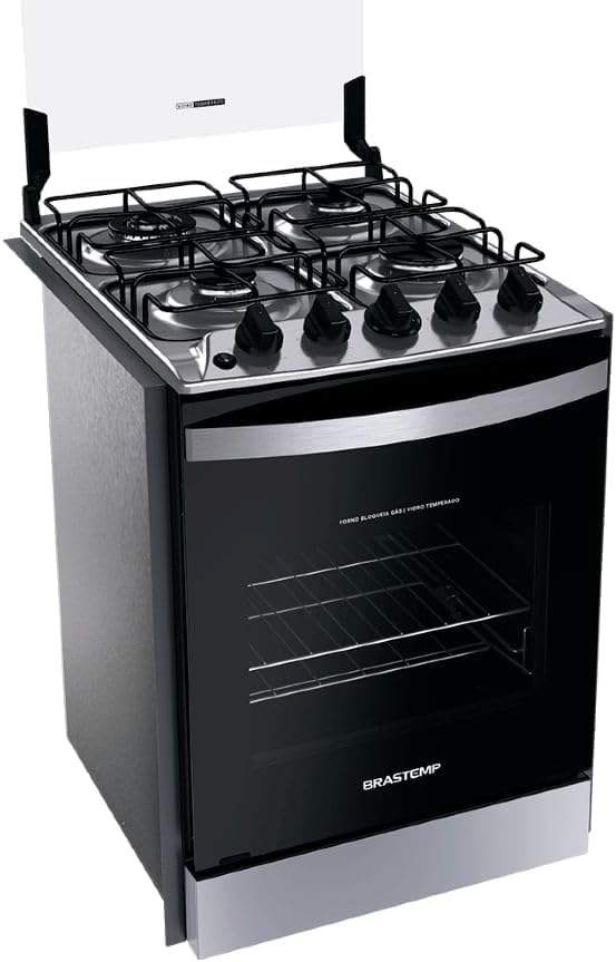 Fogão Brastemp 4 Bocas de Embutir Inox com Dupla Chama e Grades Individuais - Byo4Ebr Bivolt