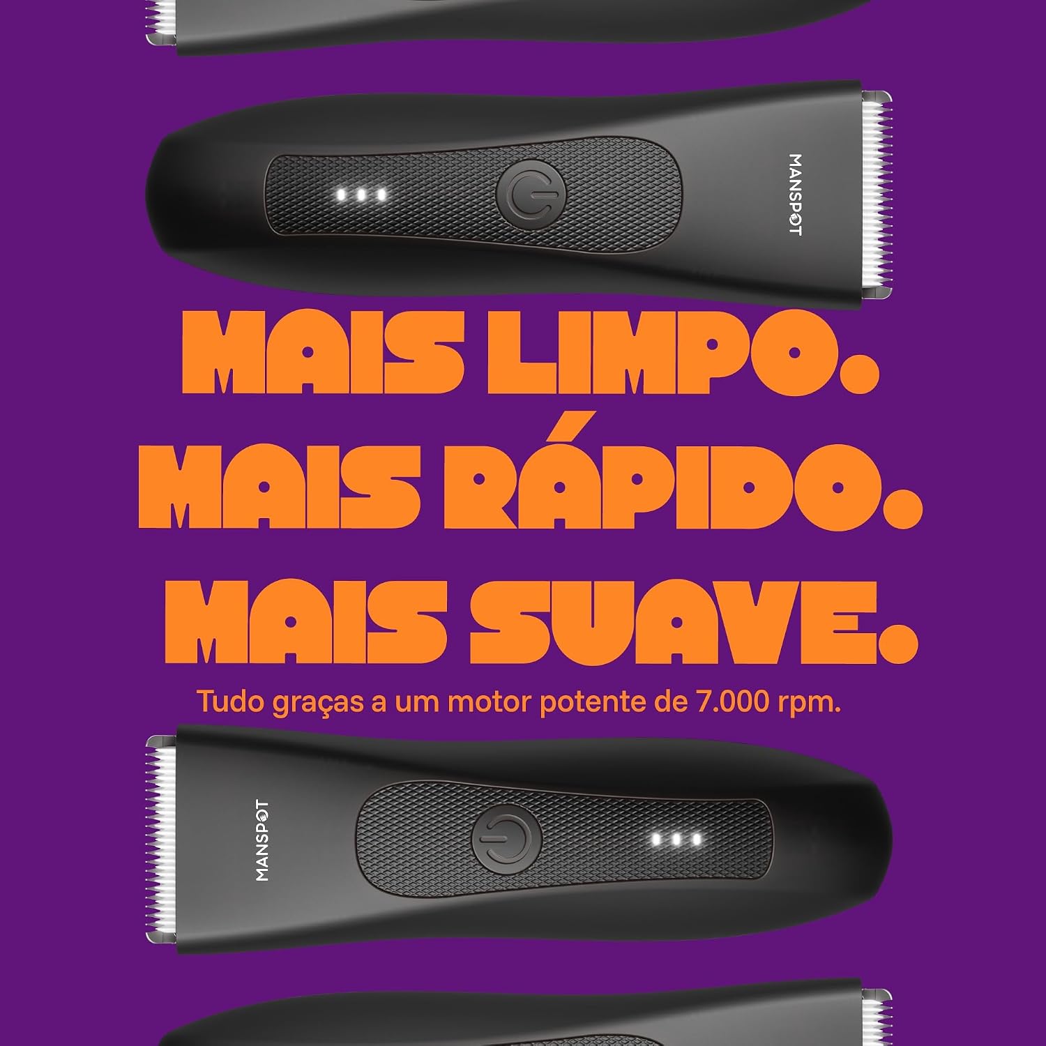 Evidencia a lâmina cerâmica e a proposta de corte mais suave para pele sensível.