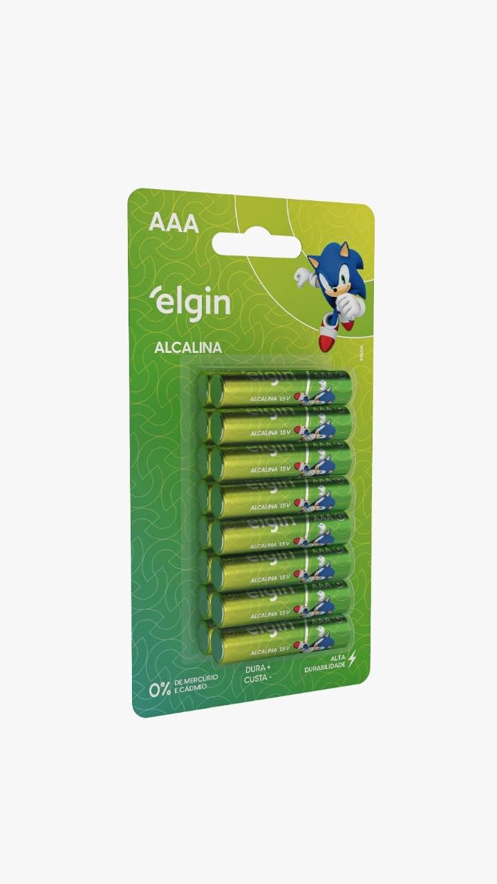 Pilha Alcalina Aaa com 16 Unidades Elgin Palito