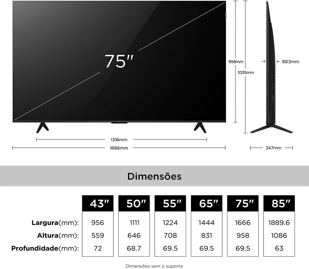 Ajuda a reforçar percepção de qualidade, espessura do painel ou acabamento lateral.
