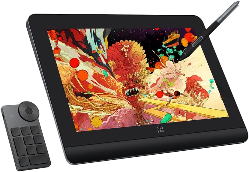 Xppen Artist Pro 14 (Gen 2) Mesa Digitalizadora com Tela 16K Níveis com Teclas de Atalho, Suporte Dobrável, Profissional Desenho Display