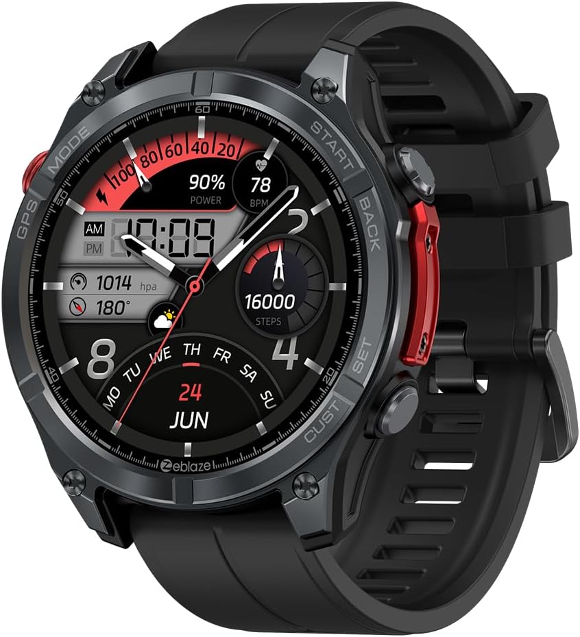 Zeblaze Stratos 4 Smartwatch Relógio Inteligente Masculino, Gps, 170+ Esportes, 5Atm, Chamadas Bluetooth