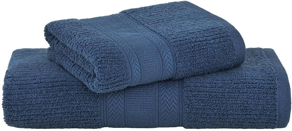 Buddemeyer Jogo de Toalhas Melissa Extra Soft Banho Azul Marinho 2 Peças
