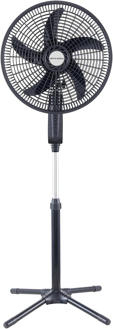 Hepta World Ventilador de Coluna, Resfriamento, Silencioso, Design Slim para Casa Escritório (Preto, 110V, 101)