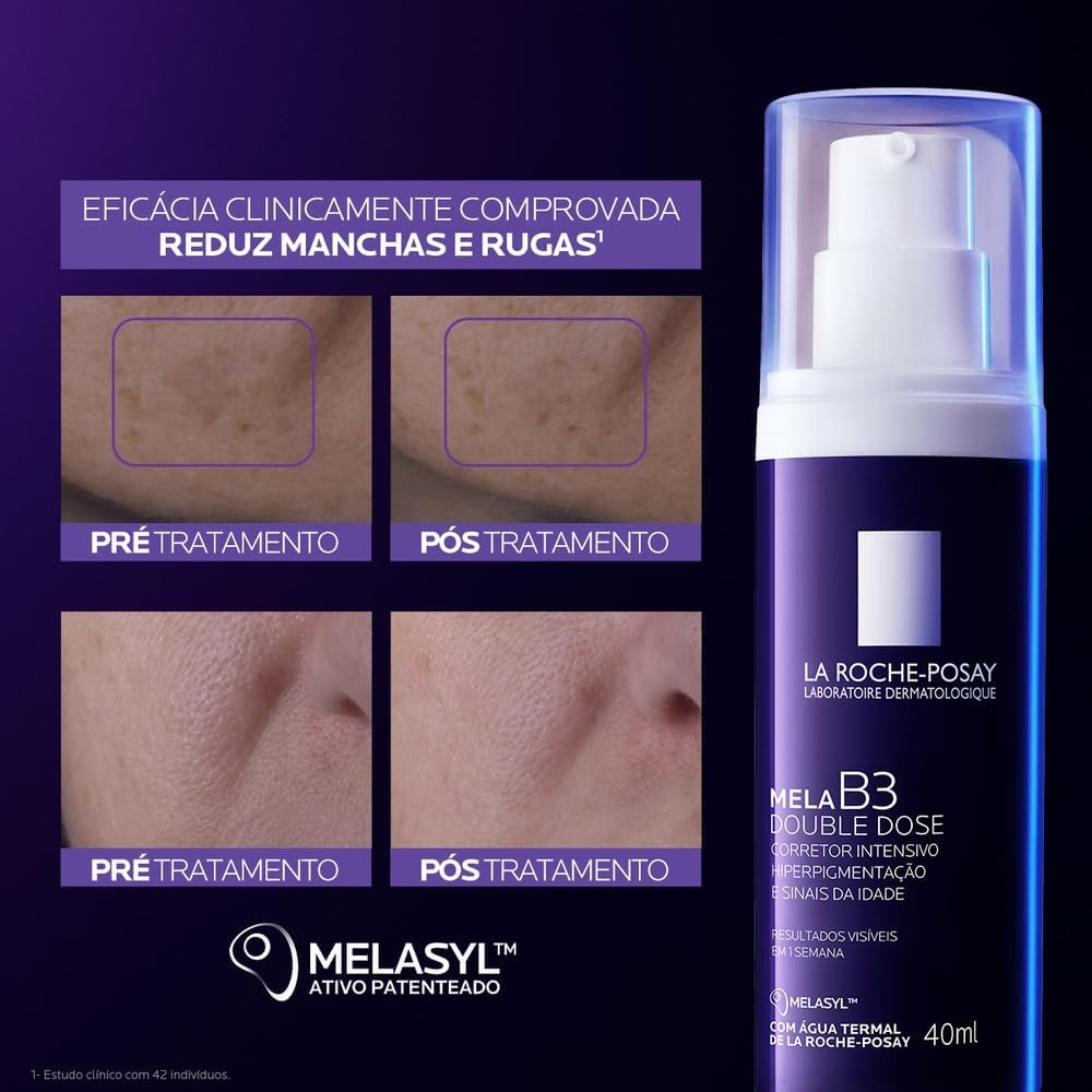 Destaca benefícios centrais do sérum, como antimanchas e anti-rugas.