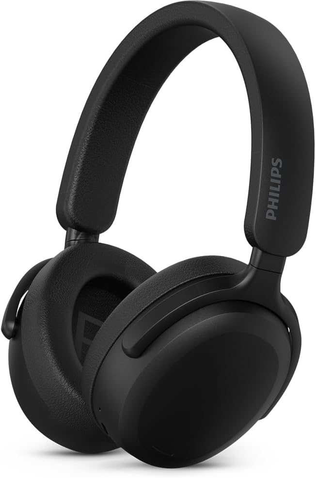 Philips, Headphone Bluetooth, Tah2300Bk/00, com Microfone, Até 55 Horas de Bateria, Design Over-Ear, Dobrável, Preto