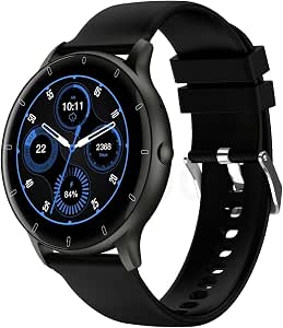 Bettdow Smartwatch Relógio Inteligente com Al Integrada, Atende/Faz Chamadas, Relógio Esportivo Feminino e Masculino de 1,28" À Prova D'água Ip67, para Celulares Android e Ios Fb051 (Preto)