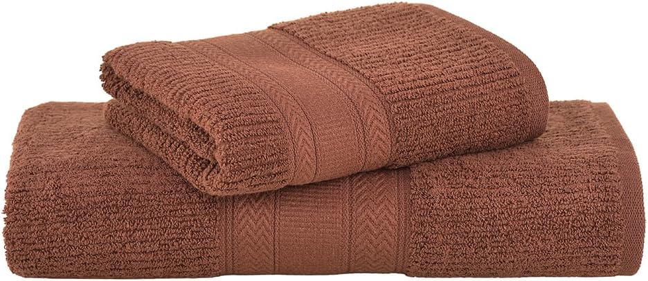 Buddemeyer Jogo de Toalhas Melissa Extra Soft Banho Marrom 2 Peças