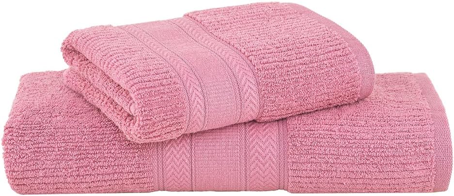 Buddemeyer Jogo de Toalhas Melissa Extra Soft Banho Rosa Escuro 2 Peças